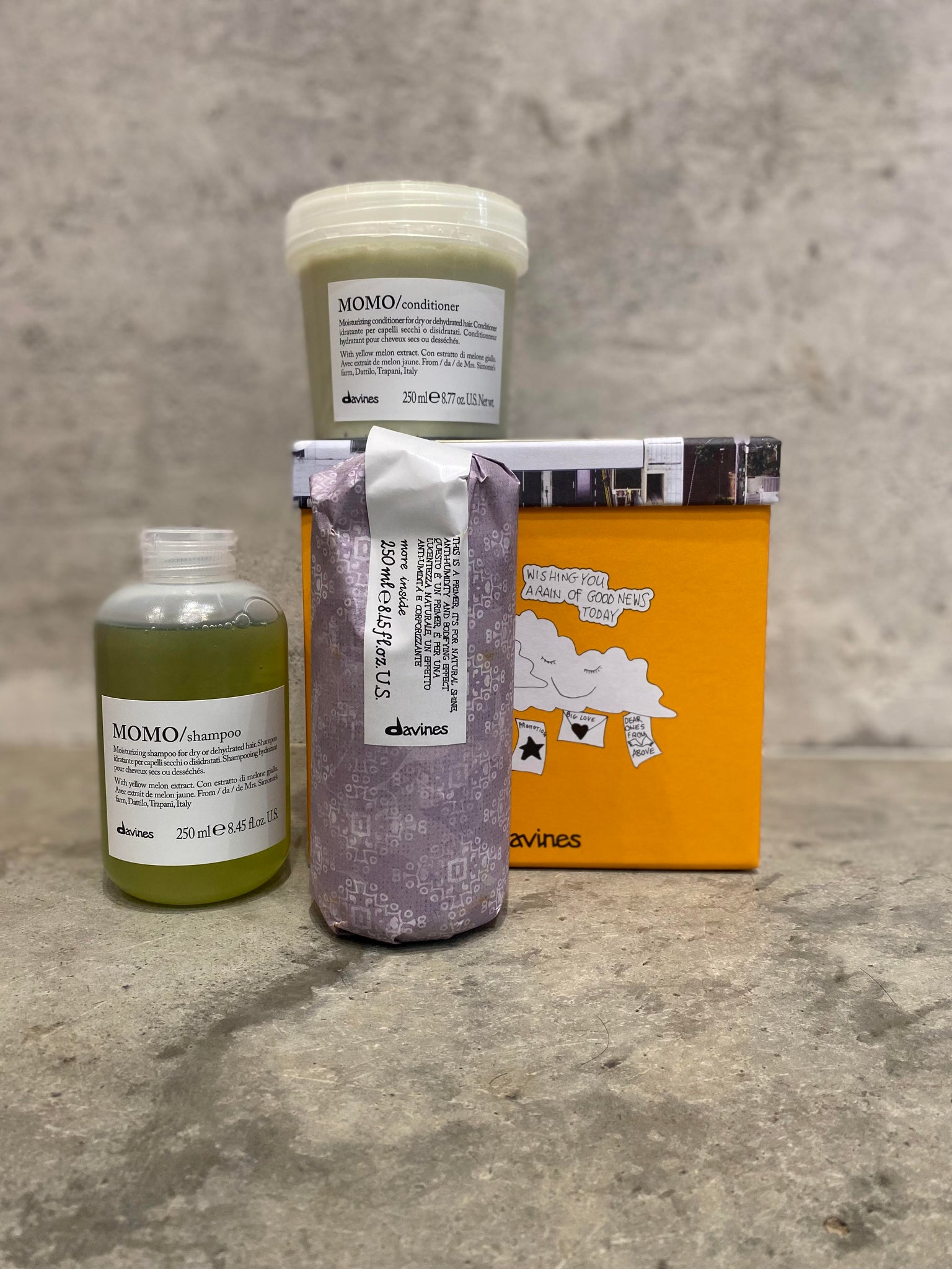 Davines Momo + Blowdry Primer 3pc Holiday Gift Box